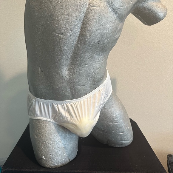 Full Seat Tricot Brief - White thin waist band —136 thin XXX - Picture 4 of 7